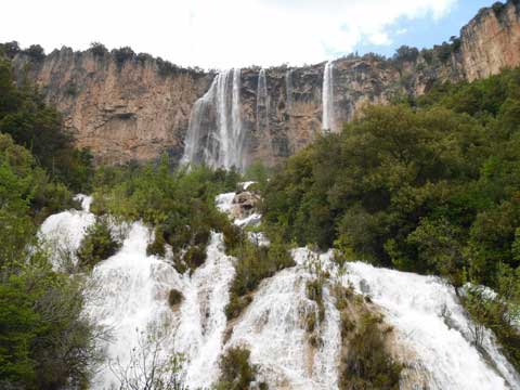 the waterfalls near the locality of santa barbara in ulassai