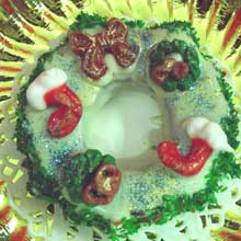 decorated wreath cookies