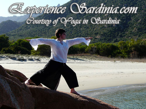 sardinia yoga on the su sirboni beach in ogliastra